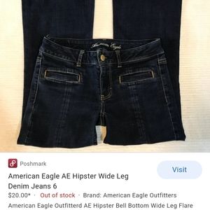 American Eagle Wide Leg Jeans size 00S